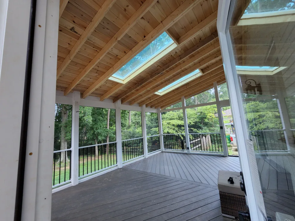 Tongue and groove ceiling composite screen room with skylights by Grand Outdoor Living Design - Photo 2