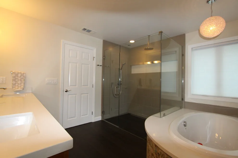 Modern Bathroom Extension by Nunley Custom Homes - Photo 4