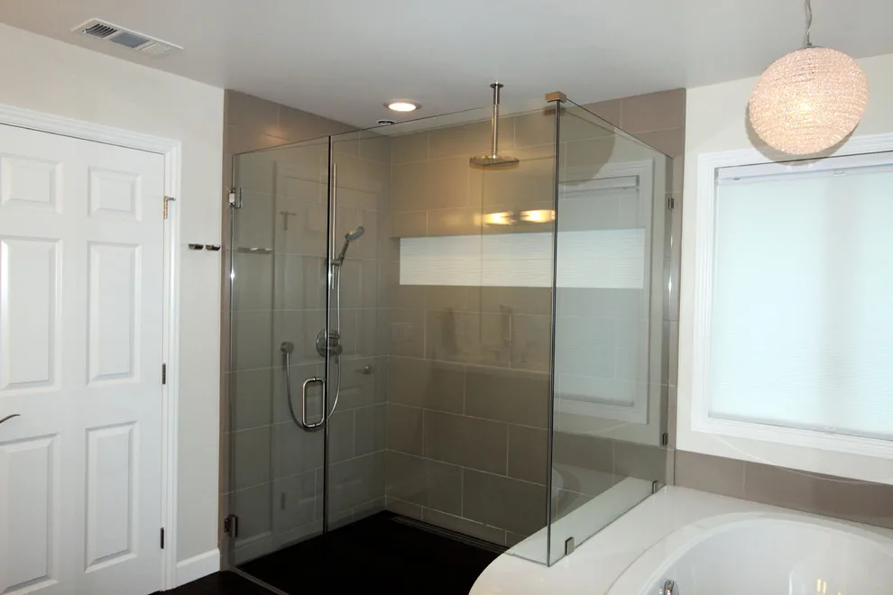 Modern Bathroom Extension by Nunley Custom Homes - Photo 2