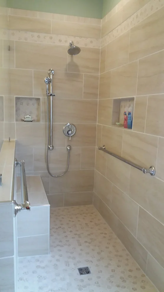 Modern Master Bathroom Transformation to ADA/Zero Entry by Conservation Renovations Inc. - Photo 8