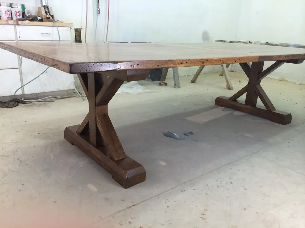 Bespoke Reclaimed Oak Table from the 1800s by K.E. Dittmar Company Incorporated - Photo 4