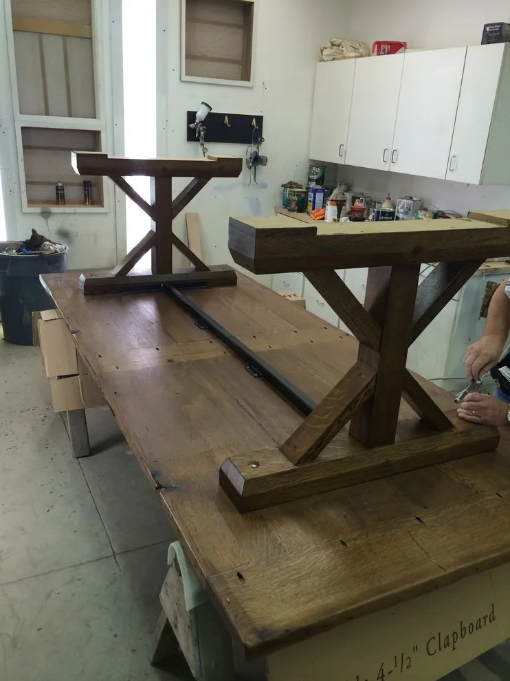 Bespoke Reclaimed Oak Table from the 1800s by K.E. Dittmar Company Incorporated - Photo 3