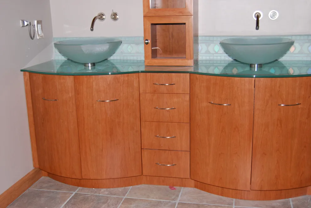 Bespoke Bathroom Renovation Featuring Glass Sinks by Doylestown Builders - Photo 6