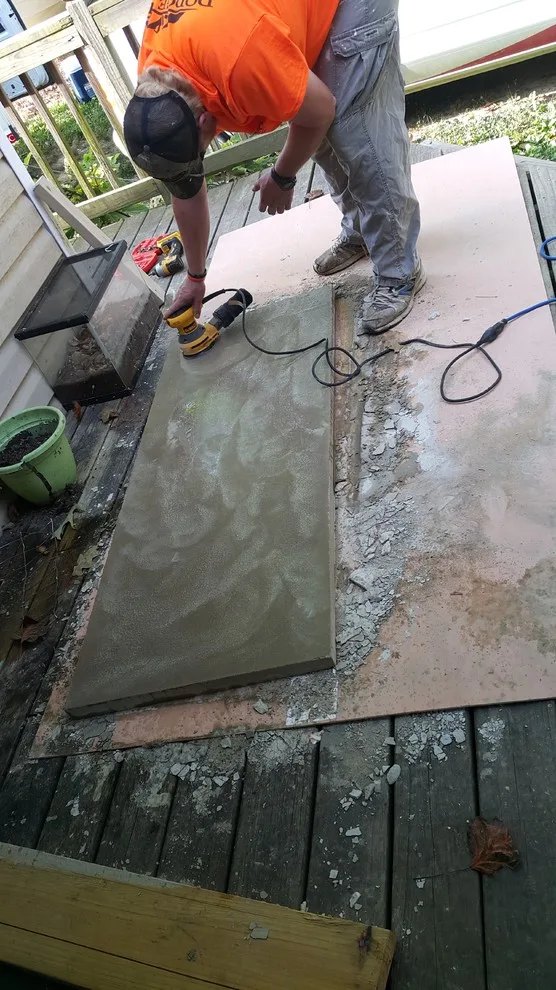 bespoke fireplace hearth by Dodge City Construction Co - Photo 4