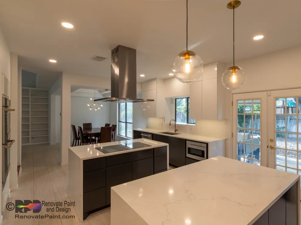 Contemporary Kitchen with First Floor Renovation by Renovate Paint And Design - Photo 9