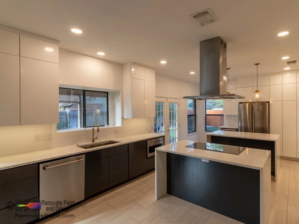 Contemporary Kitchen with First Floor Renovation by Renovate Paint And Design - Photo 19