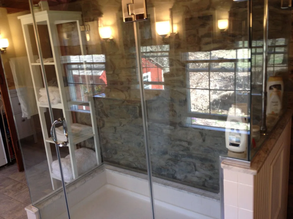Shower Sanctuary in Glass Enclosure by Doylestown Builders - Photo 5