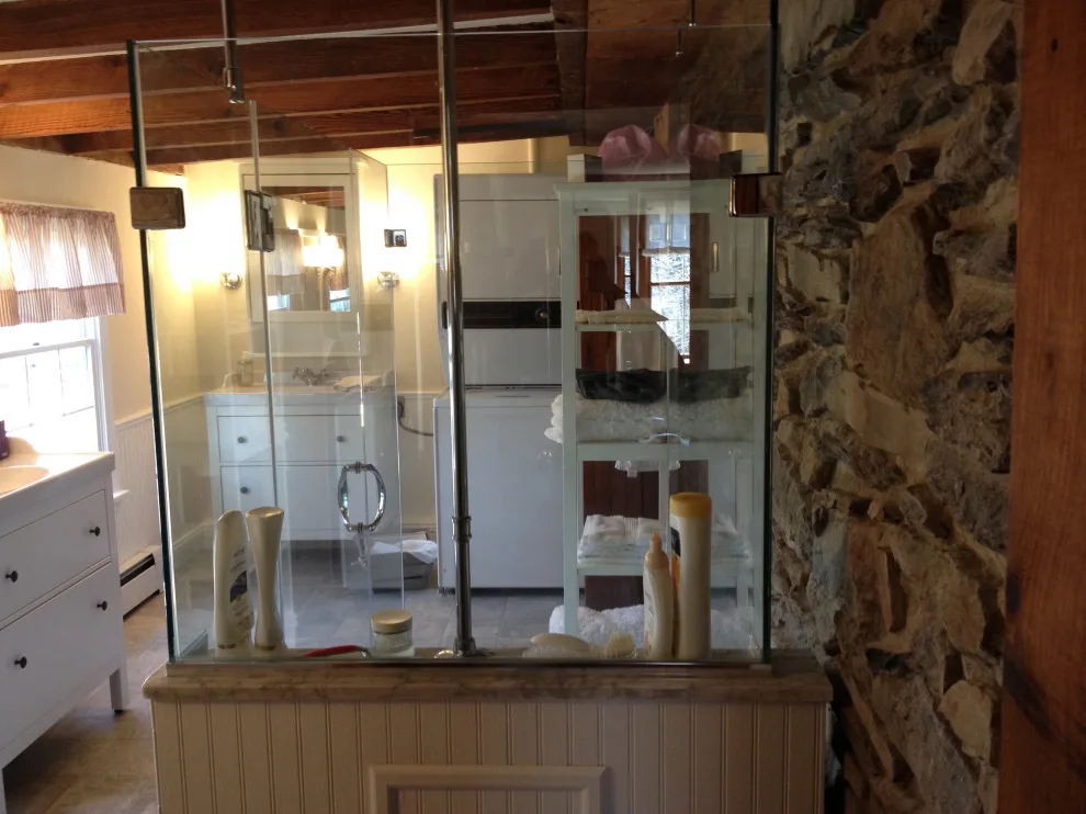 Shower Sanctuary in Glass Enclosure by Doylestown Builders - Photo 4