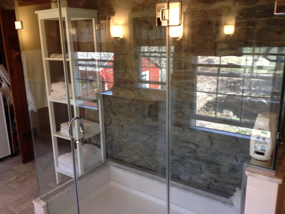 Shower Sanctuary in Glass Enclosure by Doylestown Builders - Photo 6