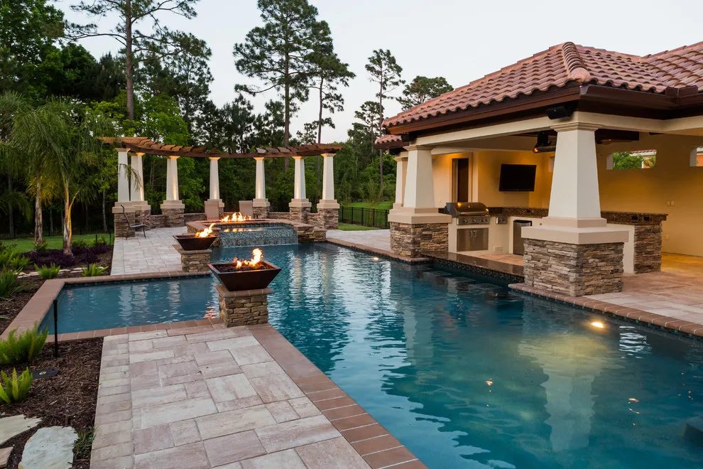 Glen Kernan Swimming Pool and Cabana by Sandifer Design Build - Photo 42