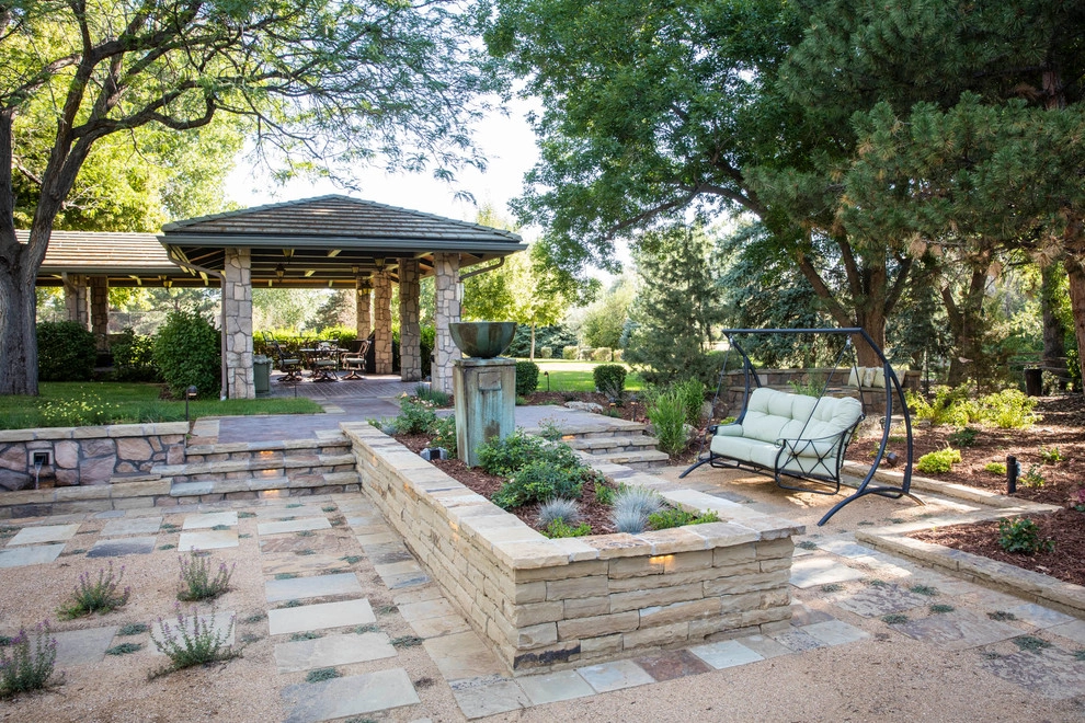 Mediterranean Sunken Patio in Littleton by C&H Landscaping - Photo 9