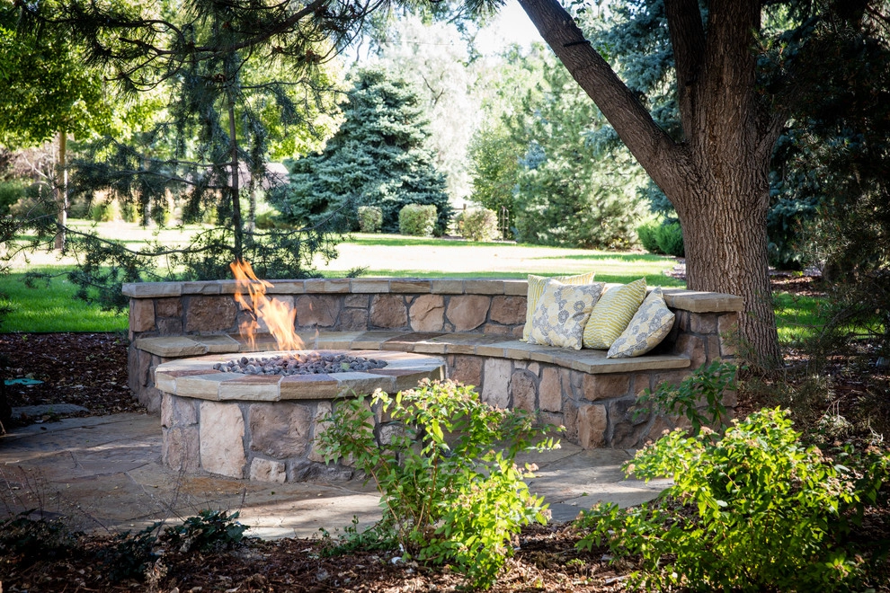 Mediterranean Sunken Patio in Littleton by C&H Landscaping - Photo 3