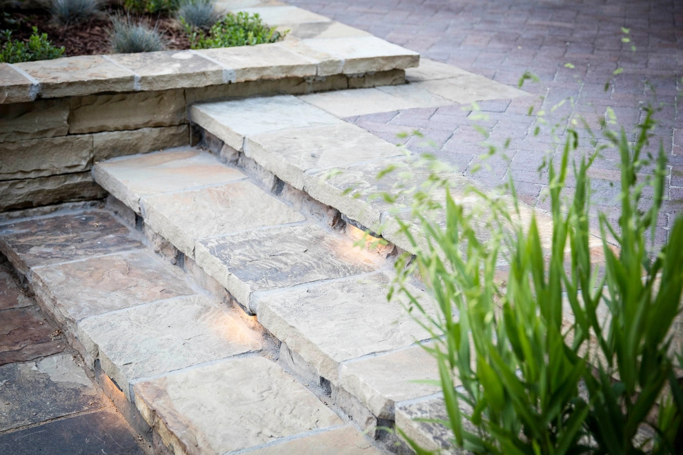 Mediterranean Sunken Patio in Littleton by C&H Landscaping - Photo 10