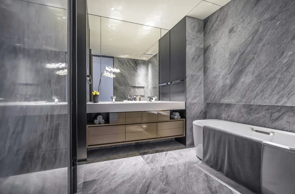 Ashen Restrooms by Kitchen Master Design & Remodeling LLC - Photo 14