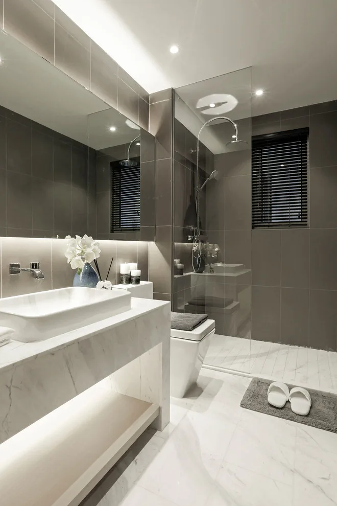 Ashen Restrooms by Kitchen Master Design & Remodeling LLC - Photo 16