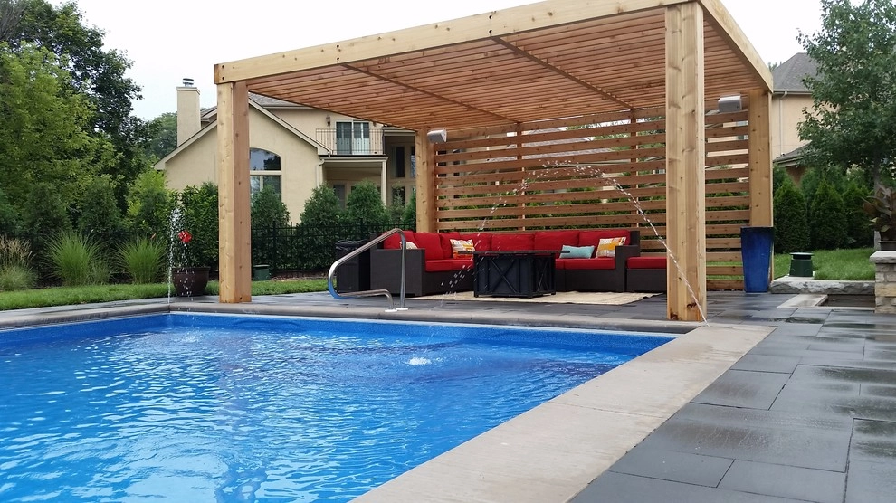 Downers Grove Private Residence Pool Patio by CB Conlin Landscapes Inc. - Photo 8
