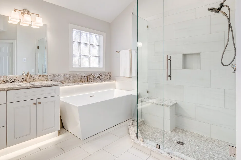 Elevated Point Primary Bathroom by Badin Lake Builders - Photo 3