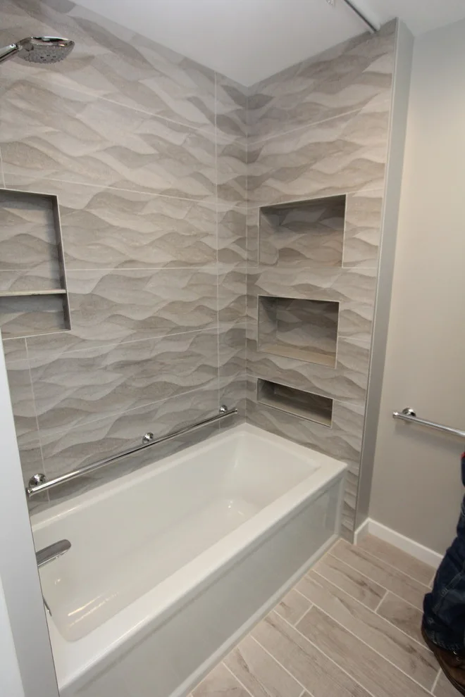 Contemporary Bathroom Renovation in Warrington by Level Best Construction - Photo 2