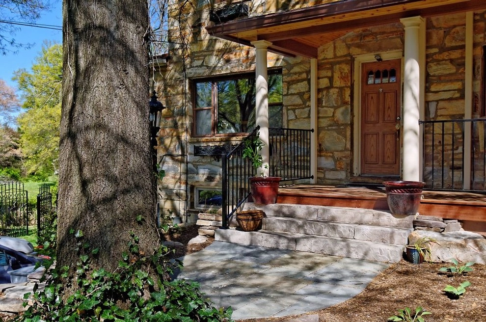 Front yard entry, steps, retaining walls and porch by Classic Stonescaping & Gardens - Photo 4