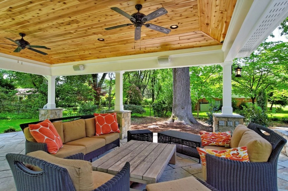 Backyard Pavillon with patio and fire pit by Classic Stonescaping & Gardens - Photo 2