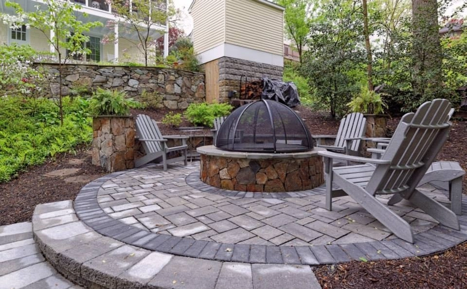 Backyard patio, retaining walls and fire pit by Classic Stonescaping & Gardens - Photo 2