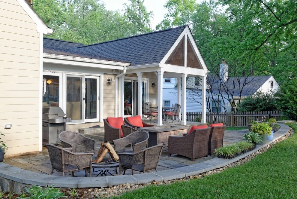 Outdoor Living Area with Fire Pit by Classic Stonescaping & Gardens - Photo 2
