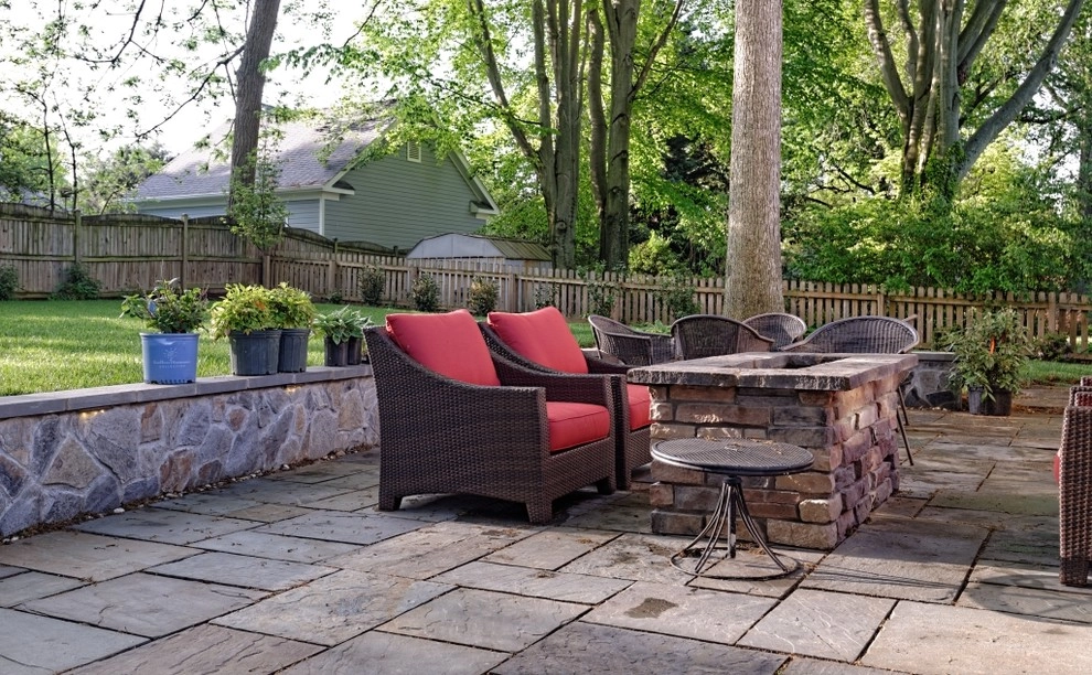 Outdoor Living Area with Fire Pit by Classic Stonescaping & Gardens - Photo 3