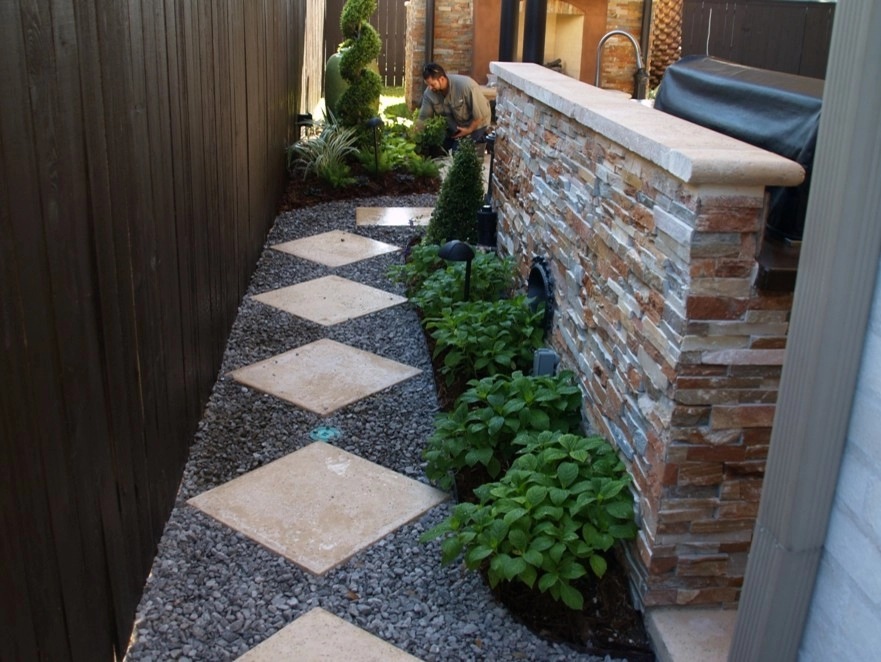 Limestone walkways with stepping stones by Clean Cut Landscape Co - Photo 3