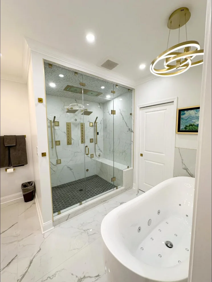 Modern Master Bathroom at Hunters Hollow by R & E Remodeling - Photo 11