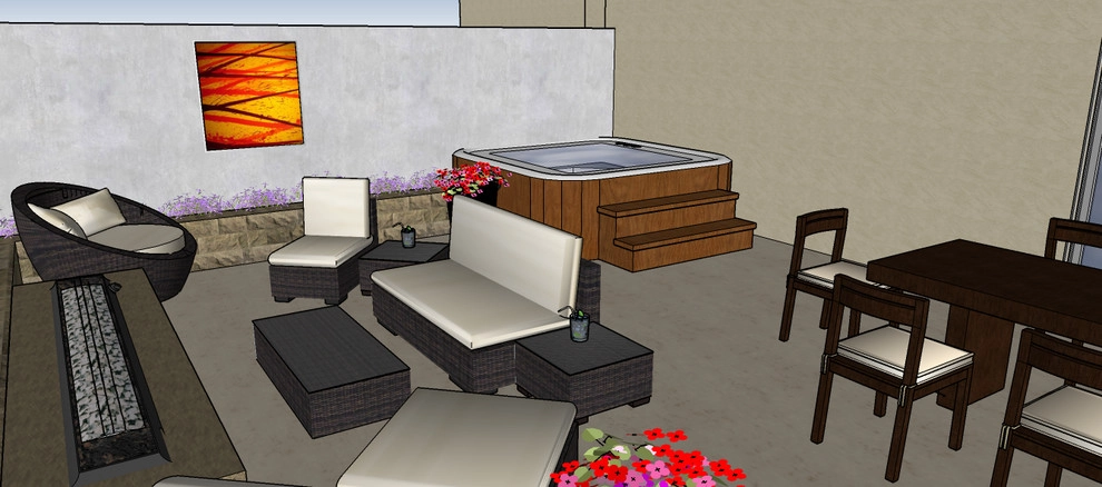 Forced Walkout Basement Outdoor Courtyard by Colorado Vista Landscape Design, Inc. - Photo 18