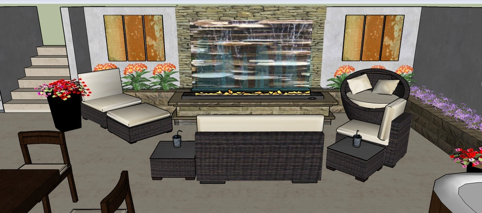 Forced Walkout Basement Outdoor Courtyard by Colorado Vista Landscape Design, Inc. - Photo 10
