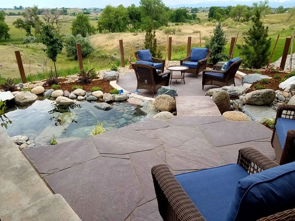 Johnstown New Construction Backyard with Pond and Patio by Colorado Vista Landscape Design, Inc. - Photo 3