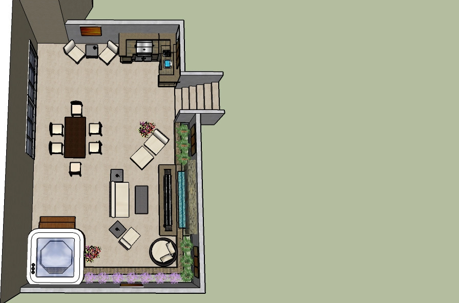Forced Walkout Basement Outdoor Courtyard by Colorado Vista Landscape Design, Inc. - Photo 17