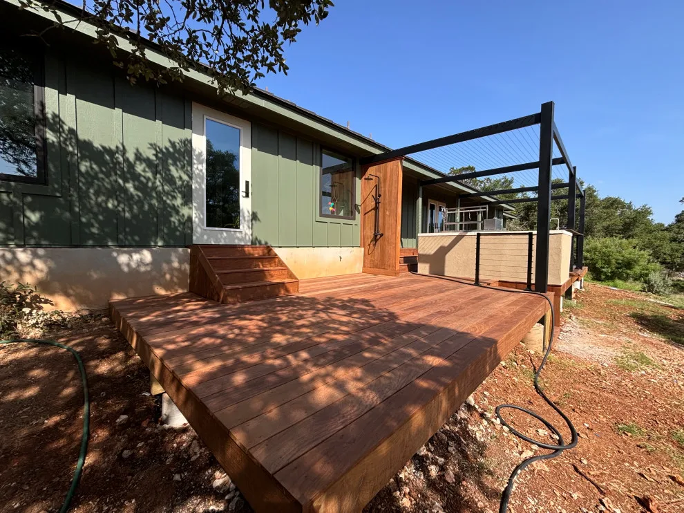 Stainless Steel Grill with Ipe Decking by ATX Outdoor Construction LLC - Photo 3