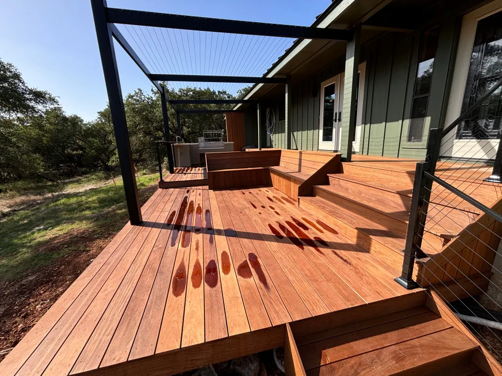 Stainless Steel Grill with Ipe Decking by ATX Outdoor Construction LLC - Photo 7
