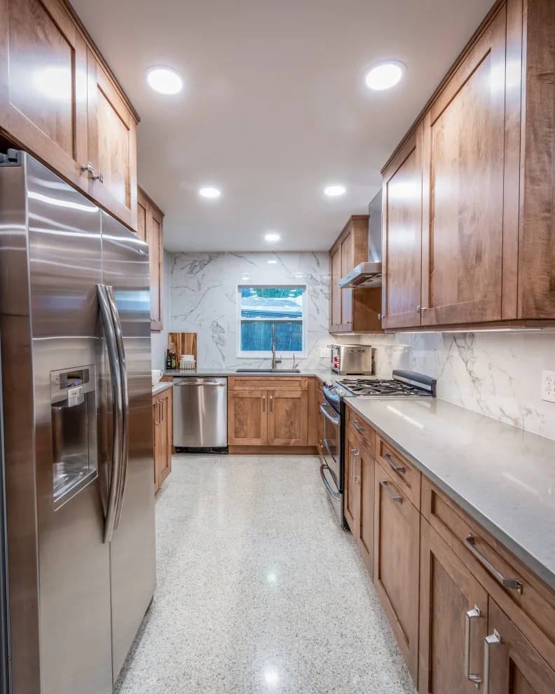 Mid Century Galley Kitchen Transformation: Then and Now by J&J Carpet One Floor & Home - Photo 2