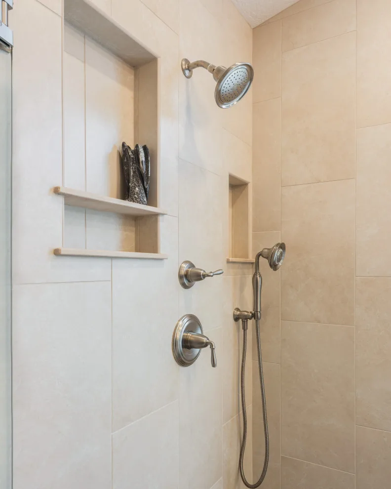 Coastal-Inspired Traditional Master Bathroom by J&J Carpet One Floor & Home - Photo 8