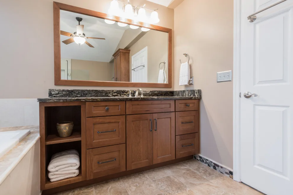 Coastal-Inspired Traditional Master Bathroom by J&J Carpet One Floor & Home - Photo 18