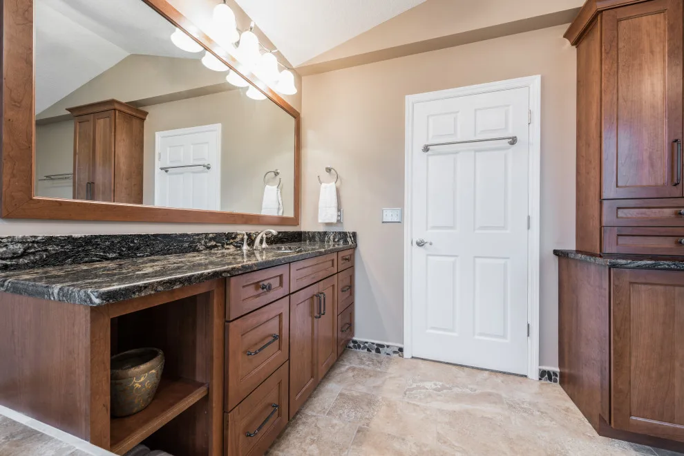 Coastal-Inspired Traditional Master Bathroom by J&J Carpet One Floor & Home - Photo 12
