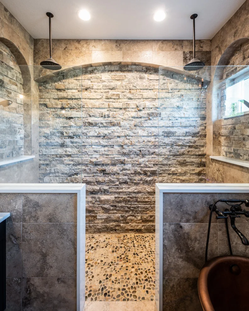 Tuscan Villa Primary Bathroom by J&J Carpet One Floor & Home - Photo 3