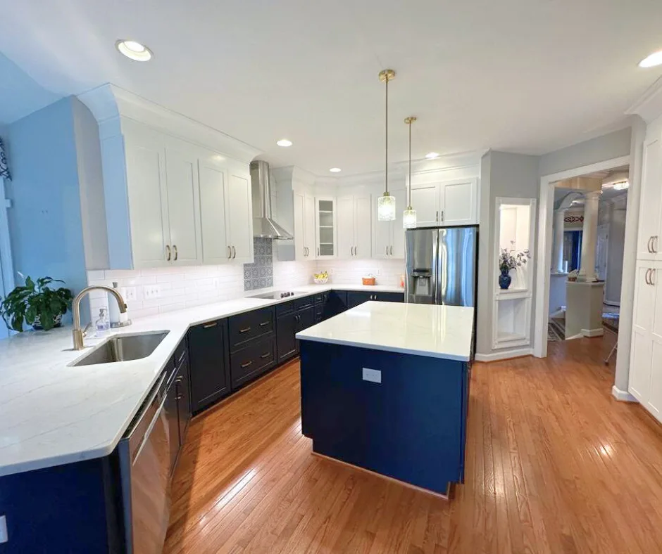 Navy Blue and White Kitchen Renovation by My Kitchen And Bath - Photo 2