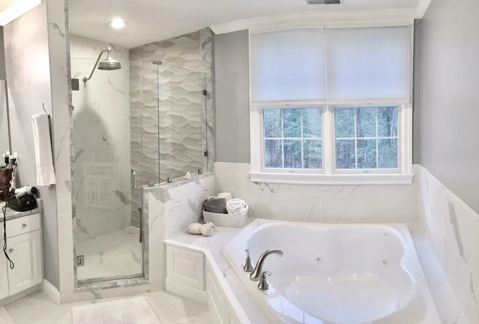 North Andover MA Bathroom Renovation / Custom Tiled Shower by Executive Flooring & Remodeling - Photo 14