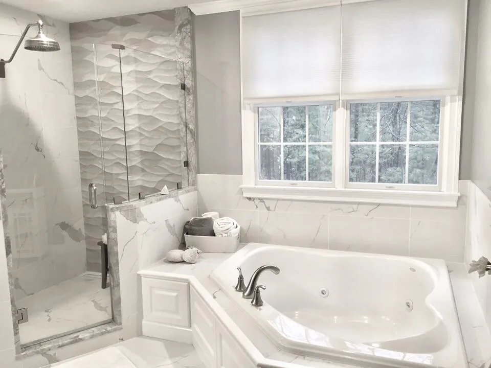 North Andover MA Bathroom Renovation / Custom Tiled Shower by Executive Flooring & Remodeling - Photo 13
