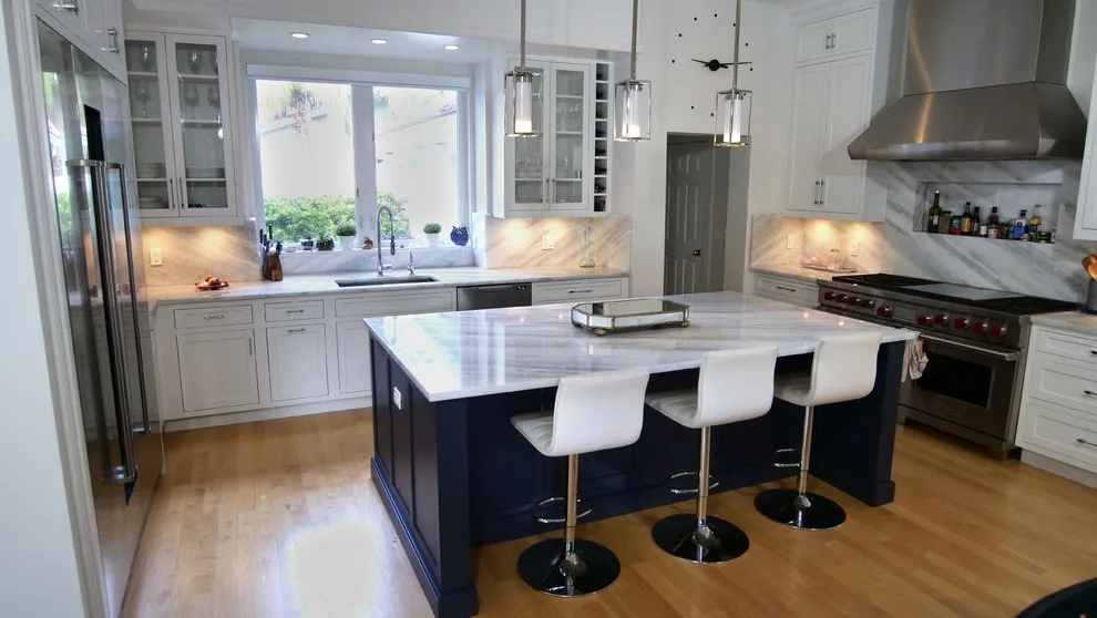 Modern Ocean Blue Kitchen by Eleet Fine American Cabinetry - Photo 3