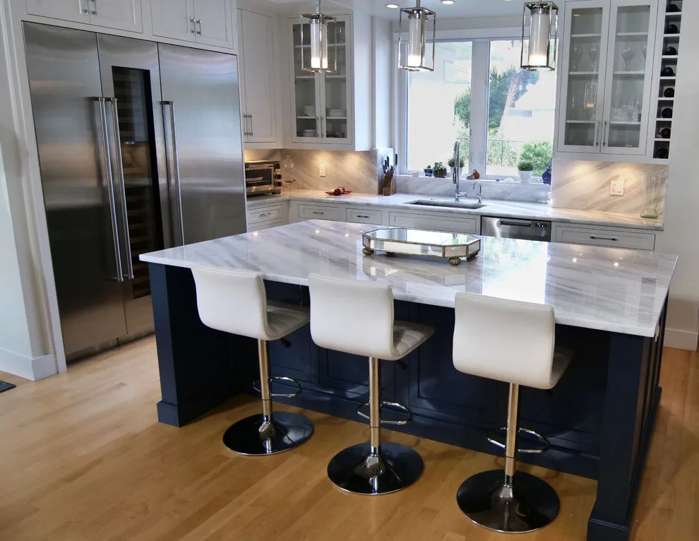Modern Ocean Blue Kitchen by Eleet Fine American Cabinetry - Photo 7