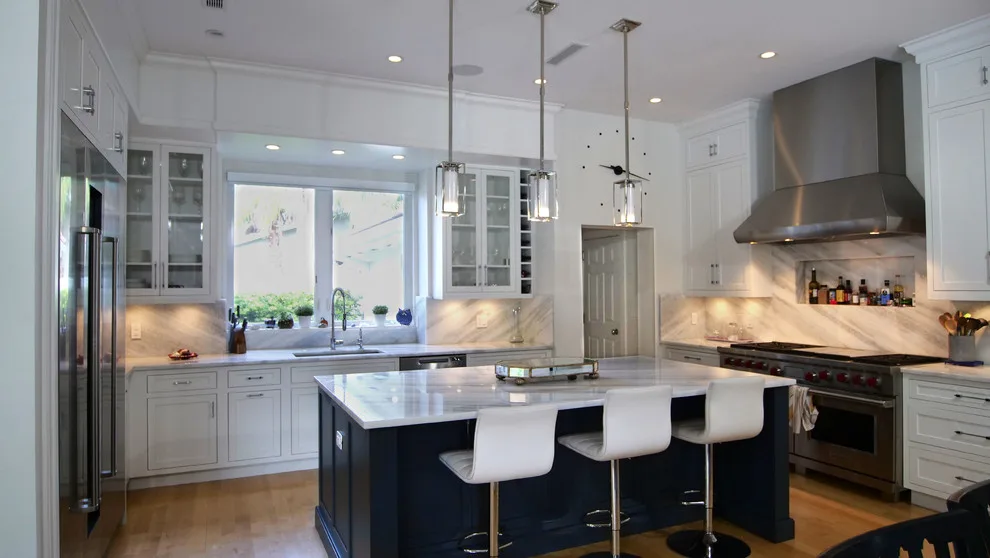 Modern Ocean Blue Kitchen by Eleet Fine American Cabinetry - Photo 5