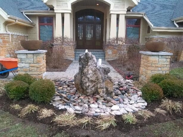 Boulder Fountain by Country Club Landscaping - Photo 5