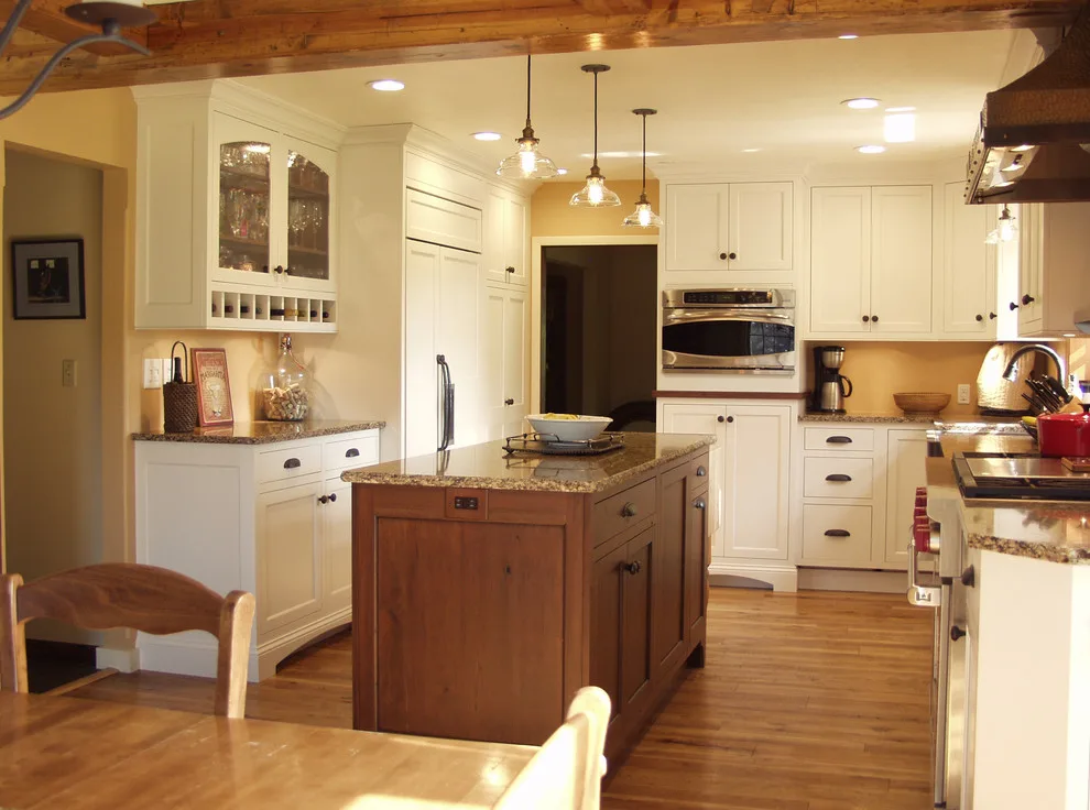 Copper Hood with Painted Inset Kitchen by Featherstone Cabinetry & Design - Photo 2