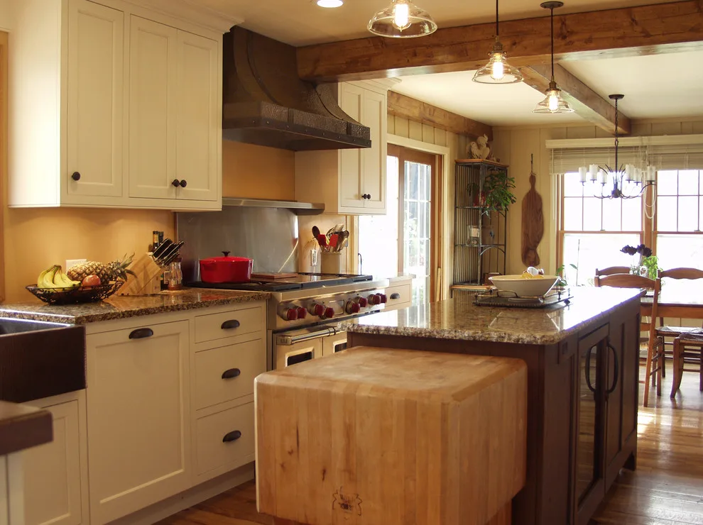 Copper Hood with Painted Inset Kitchen by Featherstone Cabinetry & Design - Photo 3