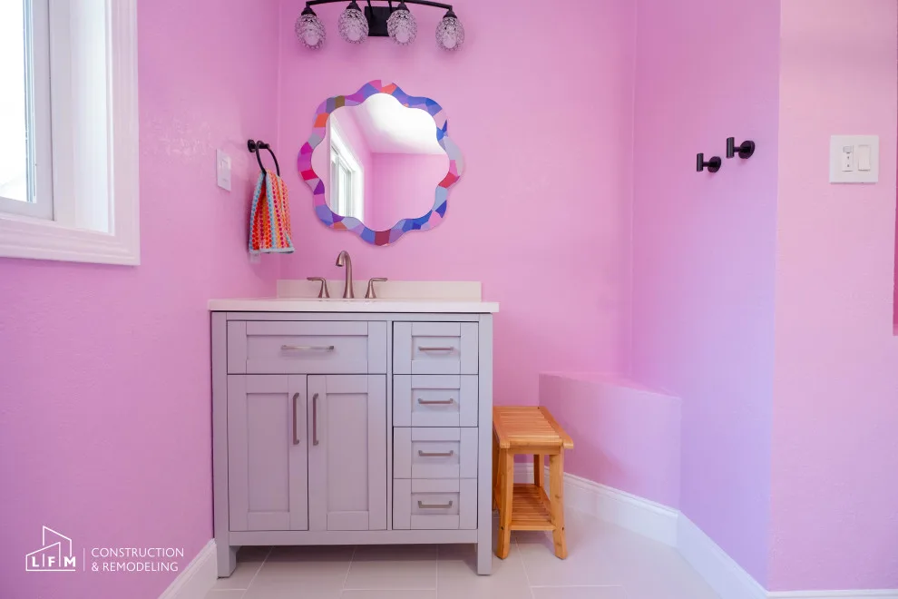 Blush Bathroom Renovation by LFM Construction & Remodeling - Photo 5